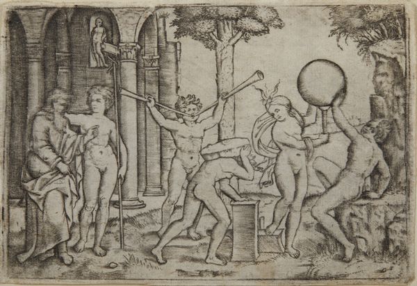 RAIMONDI MARCANTONIO (1480 - 1534 circa) : L'uomo dalle due trombe  - Asta Asta 395 | ARTE ANTICA E DEL XIX SECOLO Online - Associazione Nazionale - Case d'Asta italiane