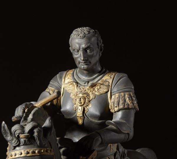 BRONZISTA ITALIANO DEL XIX SECOLO : Monumento equestre al Gattamelata (dal modello di Donatello)  - Asta Asta 395 | ARTE ANTICA E DEL XIX SECOLO Online - Associazione Nazionale - Case d'Asta italiane