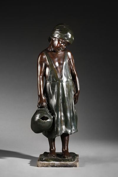 AURISICCHIO VINCENZO (1855 - 1926) : Bambina  - Asta Asta 395 | ARTE ANTICA E DEL XIX SECOLO Online - Associazione Nazionale - Case d'Asta italiane