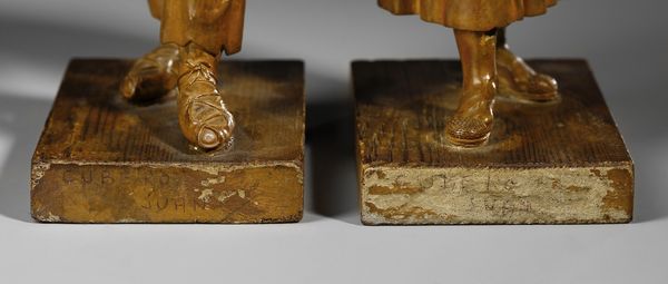 SCULTORE DEL XX SECOLO : Coppia di sculture in terracotta raffiguranti popolani  - Asta Asta 395 | ARTE ANTICA E DEL XIX SECOLO Online - Associazione Nazionale - Case d'Asta italiane