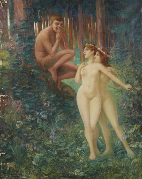 ARTISTA DEL XIX-XX SECOLO : Ninfe e satiro  - Asta Asta 395 | ARTE ANTICA E DEL XIX SECOLO Online - Associazione Nazionale - Case d'Asta italiane