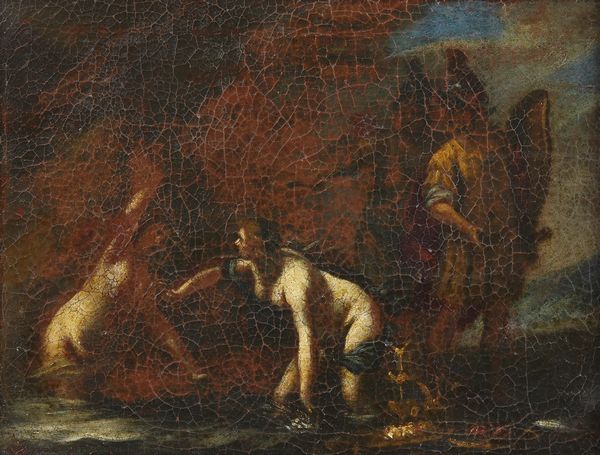 ARTISTA DEL XVI-XVII SECOLO : Bagnanti sorprese da cavalieri  - Asta Asta 395 | ARTE ANTICA E DEL XIX SECOLO Online - Associazione Nazionale - Case d'Asta italiane