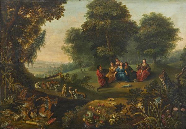 ARTISTA FIAMMINGO DEL XVII SECOLO : Meleagro offre ad Atalanta la testa del cinghiale  - Asta Asta 395 | ARTE ANTICA E DEL XIX SECOLO Online - Associazione Nazionale - Case d'Asta italiane