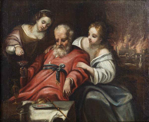 ARTISTA DEL XVII SECOLO : Loth e le figlie  - Asta Asta 395 | ARTE ANTICA E DEL XIX SECOLO Online - Associazione Nazionale - Case d'Asta italiane