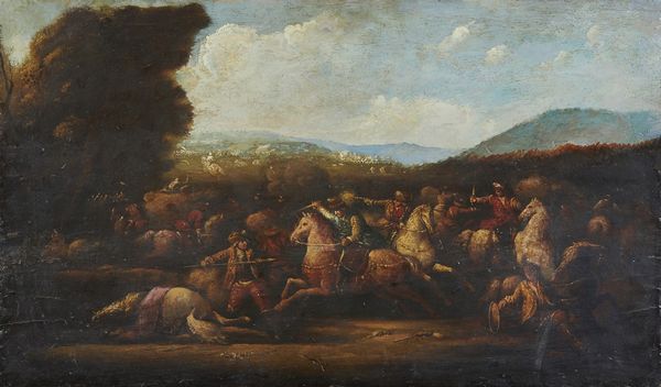 ARTISTA DEL XVII SECOLO : Scena di battaglia  - Asta Asta 395 | ARTE ANTICA E DEL XIX SECOLO Online - Associazione Nazionale - Case d'Asta italiane