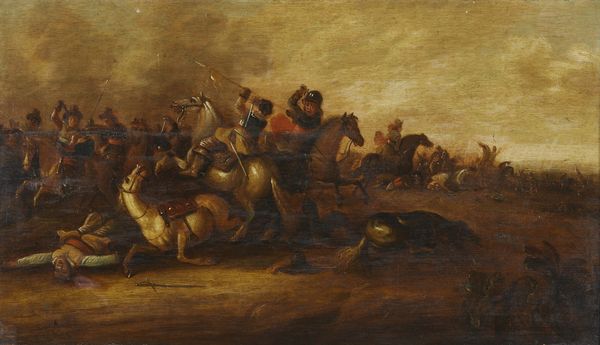 ARTISTA DEL XVII SECOLO : Scena di battaglia  - Asta Asta 395 | ARTE ANTICA E DEL XIX SECOLO Online - Associazione Nazionale - Case d'Asta italiane