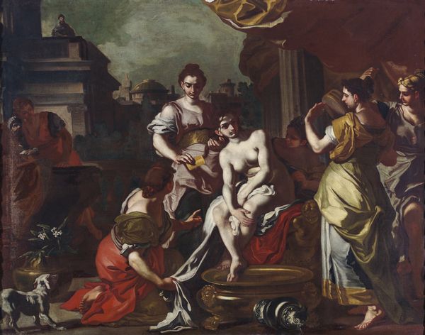 ARTISTA NAPOLETANO DEL XVII SECOLO : Betsabea al bagno  - Asta Asta 395 | ARTE ANTICA E DEL XIX SECOLO Online - Associazione Nazionale - Case d'Asta italiane