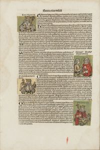 WOHLGEMUTH MICHAEL (1434 - 1519) - Pagina tratta dal Liber Chronicarum o Cronache di Norimberga