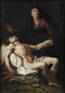 ARTISTA NORDEUROPEO DEL XVIII SECOLO - Compianto su Cristo morto