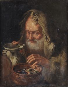 ARTISTA DEL XVIII SECOLO - Ritratto di anziano con barba