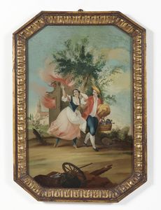 ARTISTA VENETO DEL XVIII SECOLO - Scena galante