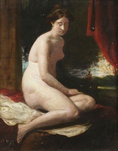 ETTY WILLIAM (1787 - 1849) : Attribuito a. Nudo femminile  - Asta Asta 395 | ARTE ANTICA E DEL XIX SECOLO Online - Associazione Nazionale - Case d'Asta italiane