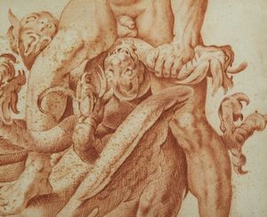 CANTARINI SIMONE (1612 - 1648) : Attribuito a. L'annuncio ai pastori / Ercole e l'Idra  - Asta Asta 395 | ARTE ANTICA E DEL XIX SECOLO Online - Associazione Nazionale - Case d'Asta italiane