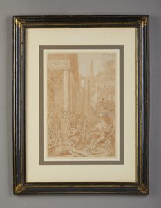 ARTISTA EMILIANO DEL XVII SECOLO : Totila, re dei Goti, davanti a San Benedetto  - Asta Asta 395 | ARTE ANTICA E DEL XIX SECOLO Online - Associazione Nazionale - Case d'Asta italiane