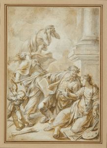 MARCHESI DETTO IL SANSONE GIUSEPPE (1699 - 1771) - Attribuito a. Allegoria della Pittura