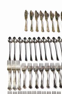 ARGENTIERE ITALIANO DEL XX SECOLO : Servizio miscellaneo di posate in argento da 12 (217 pezzi)  - Asta Asta 395 | ARTE ANTICA E DEL XIX SECOLO Online - Associazione Nazionale - Case d'Asta italiane