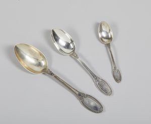 ARGENTIERE ITALIANO DEL XX SECOLO : Servizio miscellaneo di posate in argento da 12 (106 pezzi)  - Asta Asta 395 | ARTE ANTICA E DEL XIX SECOLO Online - Associazione Nazionale - Case d'Asta italiane