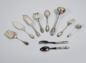 ARGENTIERE ITALIANO DEL XX SECOLO : Servizio miscellaneo di posate in argento da 12 (106 pezzi)  - Asta Asta 395 | ARTE ANTICA E DEL XIX SECOLO Online - Associazione Nazionale - Case d'Asta italiane