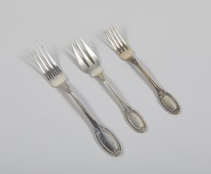 ARGENTIERE ITALIANO DEL XX SECOLO : Servizio miscellaneo di posate in argento da 12 (106 pezzi)  - Asta Asta 395 | ARTE ANTICA E DEL XIX SECOLO Online - Associazione Nazionale - Case d'Asta italiane