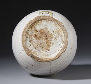 CASTELLI D'ABRUZZO, XVIII SECOLO : Grande fiasca in maiolica policroma con stemma cardinalizio entro ghirlanda ed iscrizione alla base  - Asta Asta 395 | ARTE ANTICA E DEL XIX SECOLO Online - Associazione Nazionale - Case d'Asta italiane