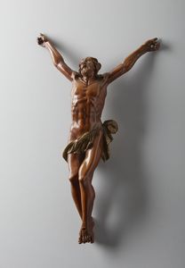 SCULTORE DELL'ITALIA SETTENTRIONALE DEL XVII SECOLO : Corpus Christi in legno di bosso parzialmente dorato  - Asta Asta 395 | ARTE ANTICA E DEL XIX SECOLO Online - Associazione Nazionale - Case d'Asta italiane