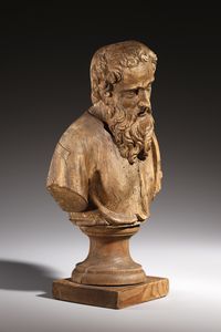 SCULTORE DEL XVII-XVIII SECOLO : Busto virile in legno scolpito  - Asta Asta 395 | ARTE ANTICA E DEL XIX SECOLO Online - Associazione Nazionale - Case d'Asta italiane