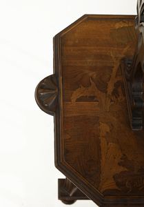 GALL� : Etagere in legno intagliato e intarsiato in varie essenze a decorazioni floreali  - Asta Asta 395 | ARTE ANTICA E DEL XIX SECOLO Online - Associazione Nazionale - Case d'Asta italiane