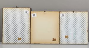 Scuola italiana del XIX secolo : Gruppo di tre opere su carta raffiguranti un paesaggio mediterraneo con iscrizione a Carlo Raimondi (1809-1883) e due paesaggi montani  - Asta Asta 395 | ARTE ANTICA E DEL XIX SECOLO Online - Associazione Nazionale - Case d'Asta italiane