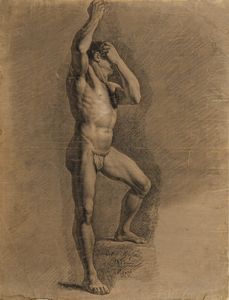 MOSCA PIETRO VINCENZO (1800 - 1876) - Studio di nudo maschile