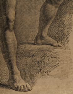 MOSCA PIETRO VINCENZO (1800 - 1876) : Studio di nudo maschile  - Asta Asta 395 | ARTE ANTICA E DEL XIX SECOLO Online - Associazione Nazionale - Case d'Asta italiane