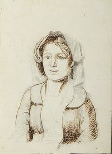 Scuola italiana del XIX secolo : Gruppo di quattro ritratti femminili e studi di volti  - Asta Asta 395 | ARTE ANTICA E DEL XIX SECOLO Online - Associazione Nazionale - Case d'Asta italiane