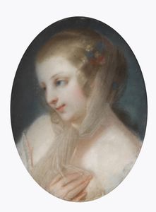 ARTISTA DEL XIX SECOLO : Ritratto di gentildonna  - Asta Asta 395 | ARTE ANTICA E DEL XIX SECOLO Online - Associazione Nazionale - Case d'Asta italiane