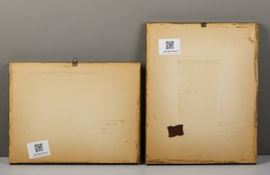 Scuola italiana del XIX secolo : Bambino mendicante e Madonna con Bambino  - Asta Asta 395 | ARTE ANTICA E DEL XIX SECOLO Online - Associazione Nazionale - Case d'Asta italiane