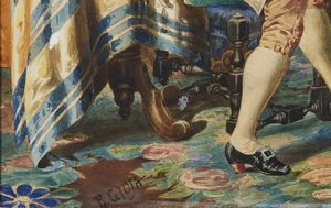 GIOJA BELISARIO (1829 - 1906) : Dal modello di. Stuzzicando il gatto  - Asta Asta 395 | ARTE ANTICA E DEL XIX SECOLO Online - Associazione Nazionale - Case d'Asta italiane