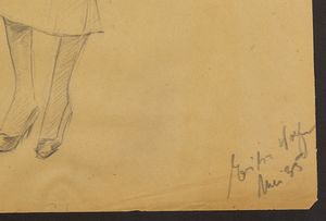 ARTISTA DEL XX SECOLO : Due studi di figure femminili in abbigliamento anni '30  - Asta Asta 395 | ARTE ANTICA E DEL XIX SECOLO Online - Associazione Nazionale - Case d'Asta italiane