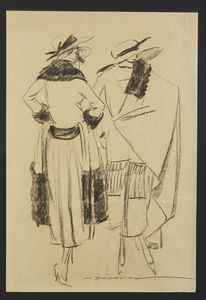 DUDOVICH MARCELLO (1878 - 1962) - Due figure femminili di spalle