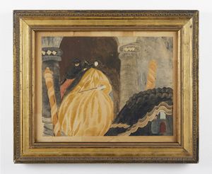 ARTISTA ITALIANO DEL XIX-XX SECOLO : Maschere veneziane  - Asta Asta 395 | ARTE ANTICA E DEL XIX SECOLO Online - Associazione Nazionale - Case d'Asta italiane