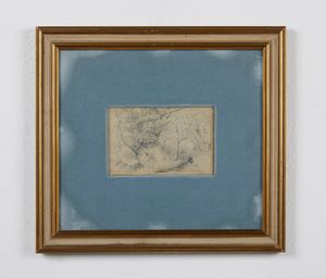 VACCHETTI FILIPPO  (1873 - 1945) : Studio per paesaggio alberato  - Asta Asta 395 | ARTE ANTICA E DEL XIX SECOLO Online - Associazione Nazionale - Case d'Asta italiane