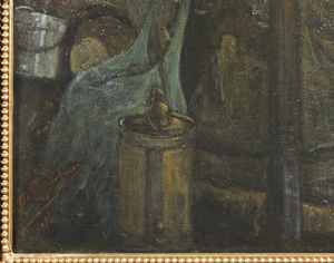 BARBIERI GIOVANNI BATTISTA (1858 - 1926) : Il racconto del soldato  - Asta Asta 395 | ARTE ANTICA E DEL XIX SECOLO Online - Associazione Nazionale - Case d'Asta italiane