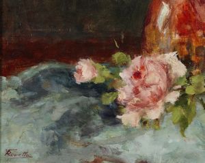 ROVETTA  FRANCESCO (1849 - 1932) : Vaso di fiori  - Asta Asta 395 | ARTE ANTICA E DEL XIX SECOLO Online - Associazione Nazionale - Case d'Asta italiane
