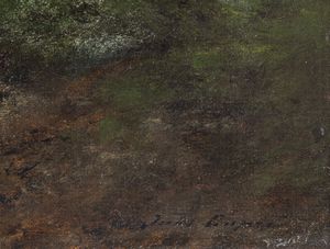 DUPR� JULES (1811 - 1889) : Paesaggio notturno con personaggi  - Asta Asta 395 | ARTE ANTICA E DEL XIX SECOLO Online - Associazione Nazionale - Case d'Asta italiane