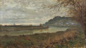 VITALINI FRANCESCO (1865 - 1905) - Paesaggio fluviale