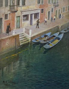 LENTINI ROCCO (1858 - 1943) - Fondamenta (Riflessi)