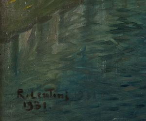 LENTINI ROCCO (1858 - 1943) : Fondamenta (Riflessi)  - Asta Asta 395 | ARTE ANTICA E DEL XIX SECOLO Online - Associazione Nazionale - Case d'Asta italiane