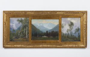 CRESSERI GAETANO (1870 - 1933) - Trittico di montagna