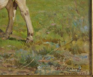 ZANIERI ARTURO (1870 - 1955) : Mucca e vitello  - Asta Asta 395 | ARTE ANTICA E DEL XIX SECOLO Online - Associazione Nazionale - Case d'Asta italiane