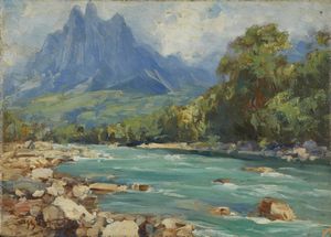 BELTRAME ACHILLE (1871 - 1945) - Acqua di montagna