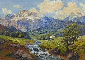 TOGNI EDOARDO (1884 - 1962) - Paesaggio in Val di Fumo