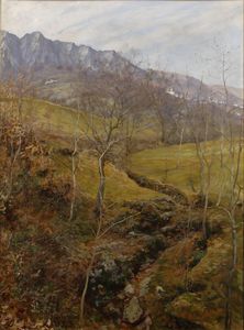SOLDINI ARNALDO (1862 - 1936) - Paesaggio montano