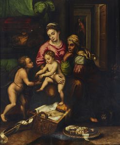 ROMANO GIULIO (1499 - 1546 circa) : Da. Madonna della Gatta  - Asta Asta 395 | ARTE ANTICA E DEL XIX SECOLO Online - Associazione Nazionale - Case d'Asta italiane